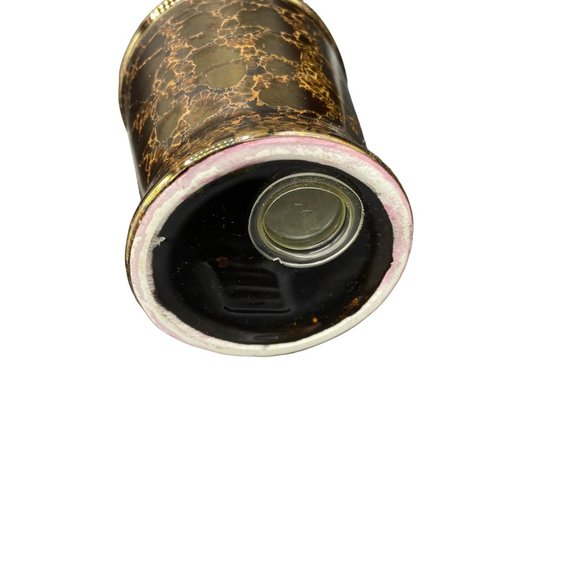 Joseph Abboud Bronze Ceramic Bathroom Set Tissue Cover Soap Dish Toothbrush Hold - Picture 6 of 16